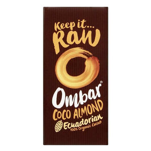 Ombar - Organic Coco Almond Chocolate Bar, 70g | Multiple Options | Pack of 10