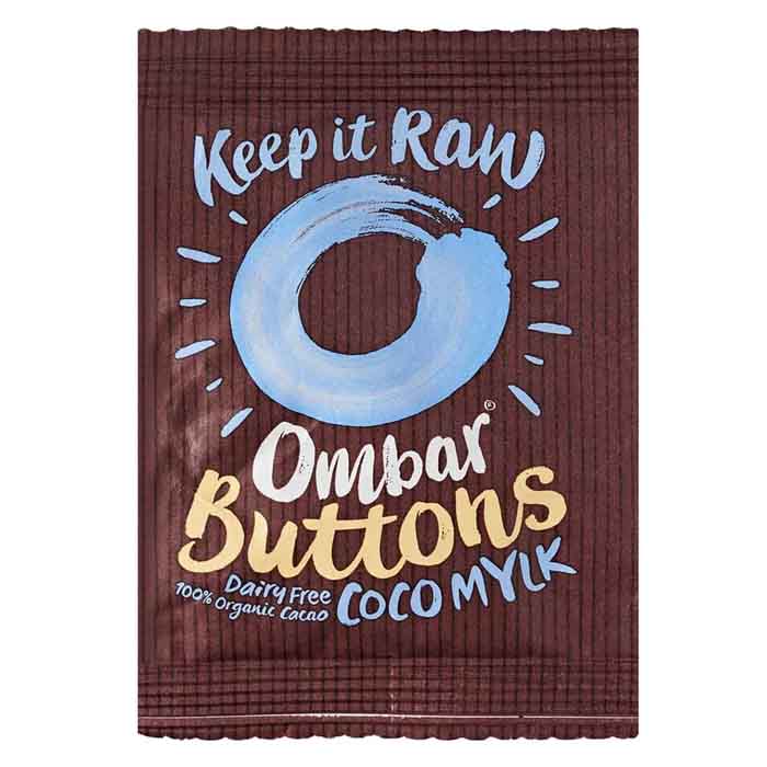 Ombar - Organic Coco Mylk Raw Chocolate Buttons, 25g  Pack of 15
