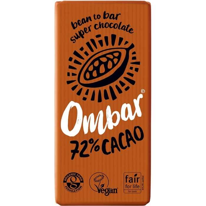 Ombar - Organic Raw 72% Cacao Chocolate Bar 35g