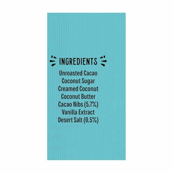 Ombar - Organic Salt & Nibs Chocolate Bar, 70g ingredients