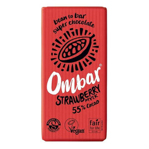 Ombar - Organic Strawberry Mylk Chocolate Bar, 35g | Multiple Options
