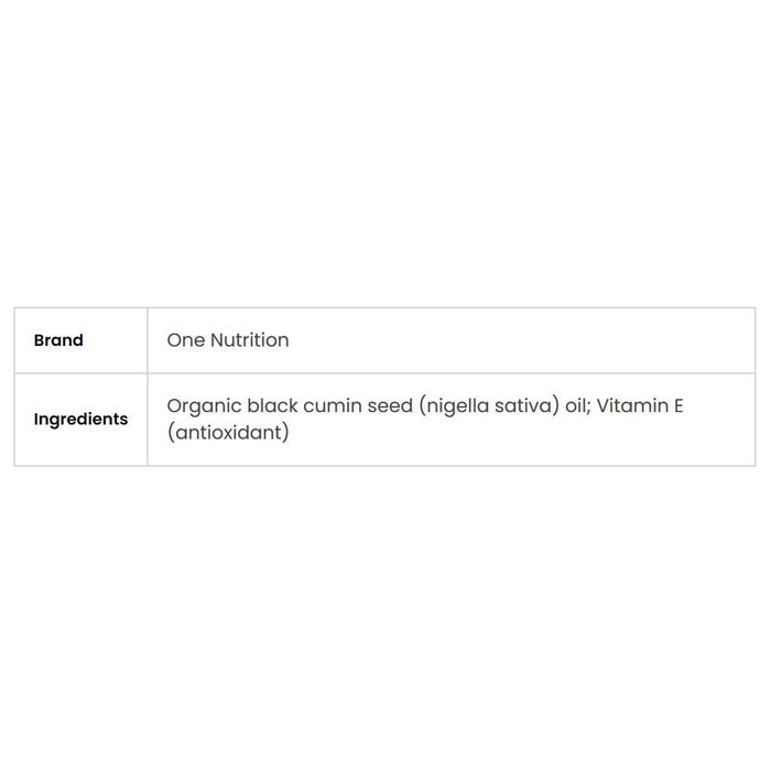 One Nutrition - Organic Black Seed Oil, 250ml - back