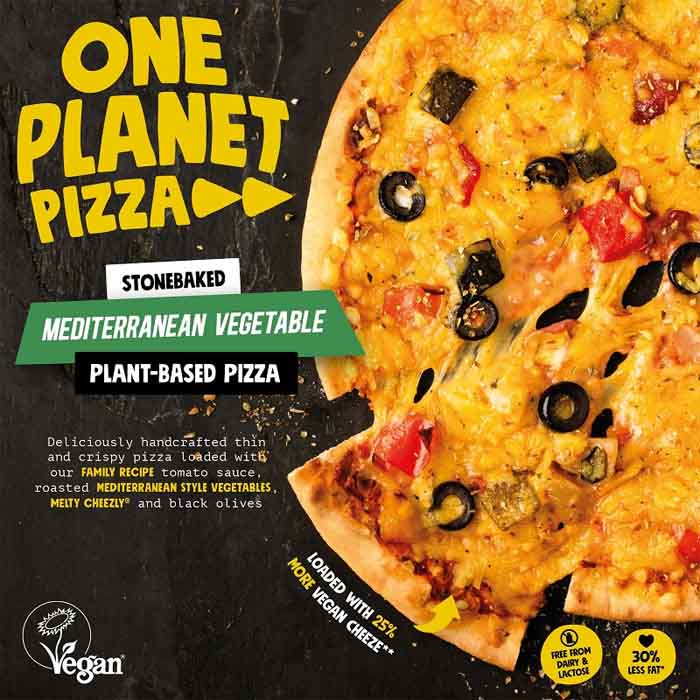One Planet Pizza - Plant Based Pizza - Mediterranean Roasted Vegetable, 355g