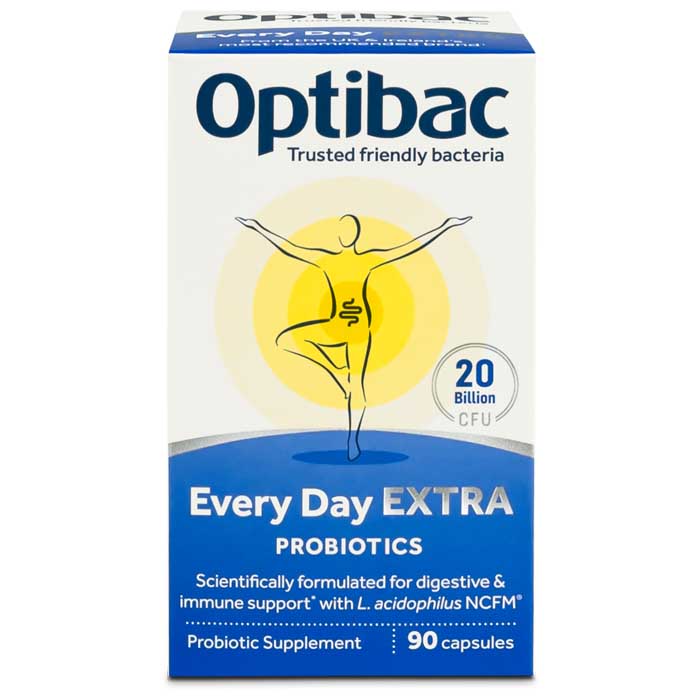 Optibac Probiotics - For Every Day Extra (Daily Wellbeing Extra Strength), 90 Capsules