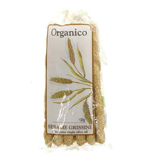 Organico - Organic Rustic Sesame Breadsticks, 120g | Pack of 8