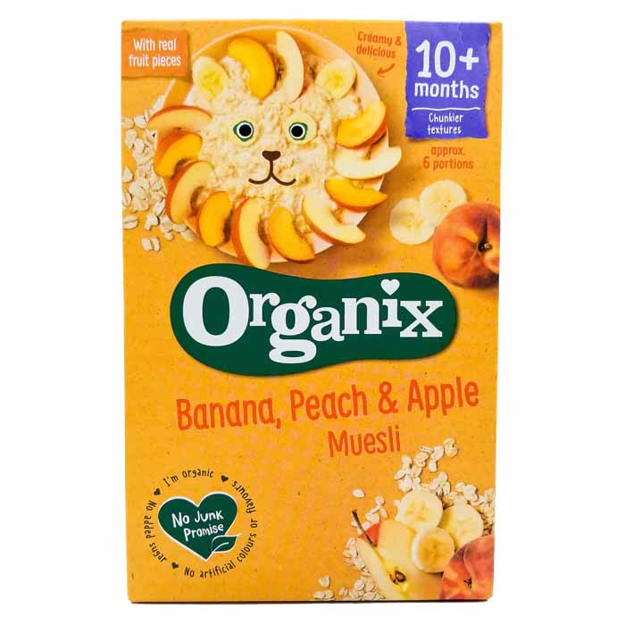 Organix - Organic Muesli for 10+ Months (Baby Cereal) - Banana Peach & Apple (1-Pack), 200g