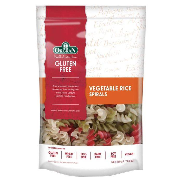 Orgran - Vegetable Rice Spirals, Wheat & Gluten Free, 250g_Front