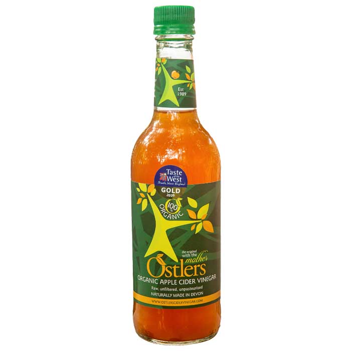 Ostlers - Organic Apple Cider Vinegar Glass Bottle, 500ml