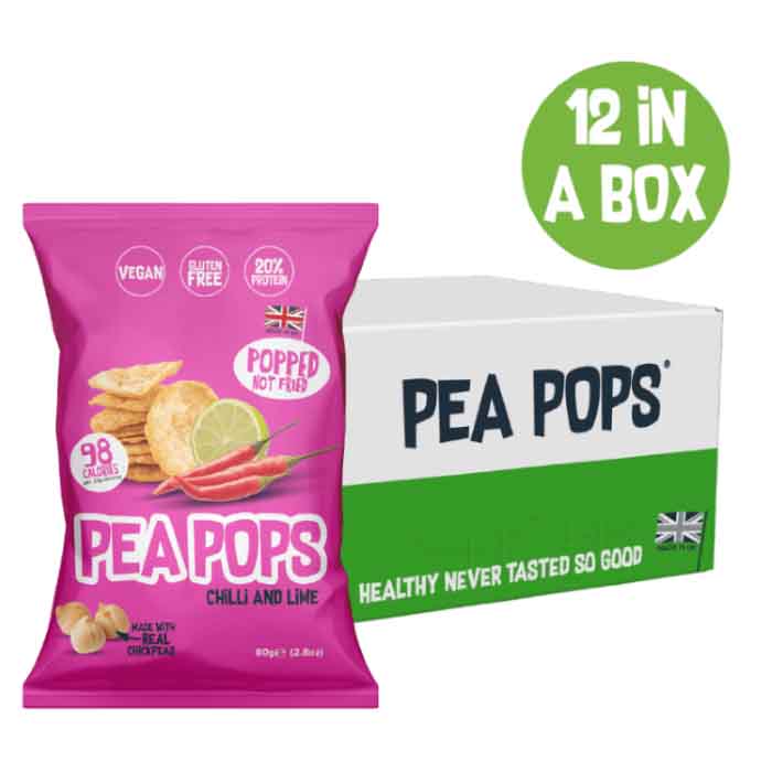 Pea Pops - Chickpea Crisps - Chilli and Lime, 80g