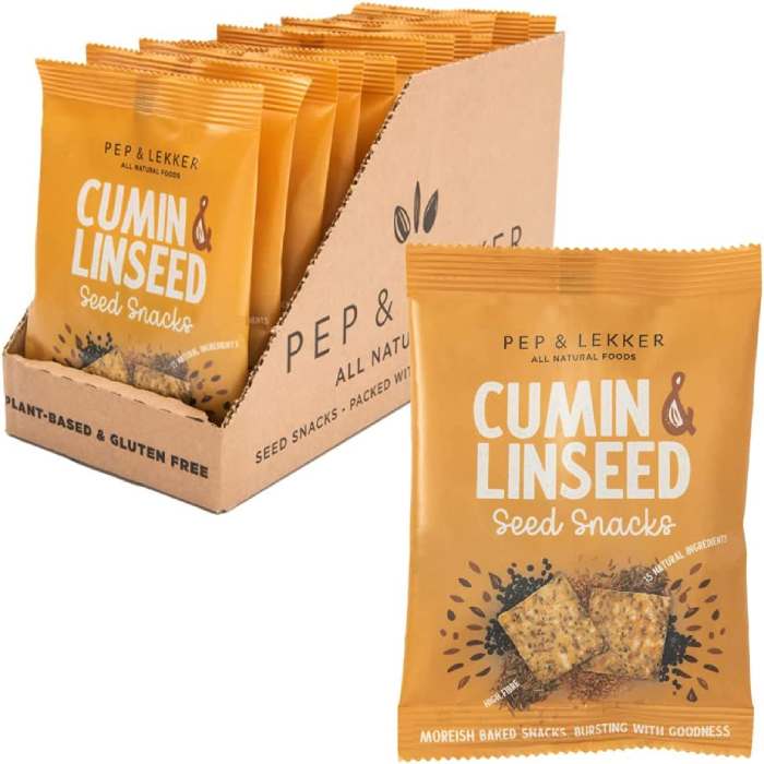 Pep & Lekker - Seed Snacks Cumin & Linseed, 30g pack