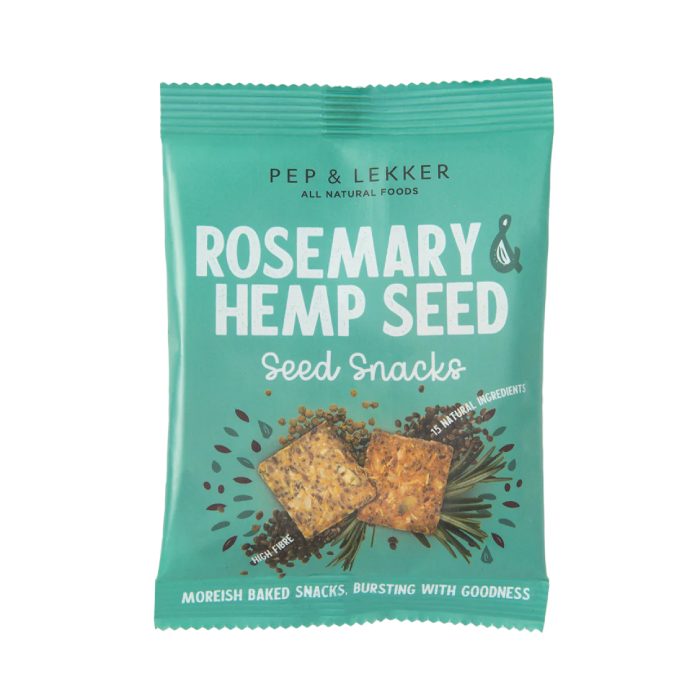 Pep & Lekker - Seed Snacks Rosemary & Hemp, 30g