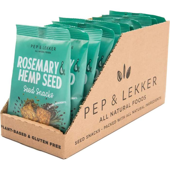 Pep & Lekker - Seed Snacks Rosemary & Hemp, 30g pack