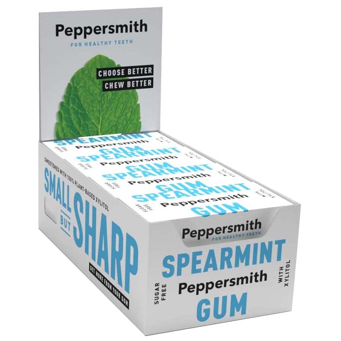 Peppersmith - Xylitol Gums (12-Pack Spearmint) ,15g