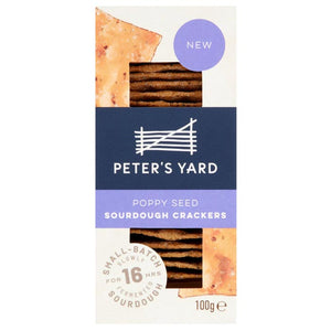 Peter's Yard - Poppy Seed Sourdough Crackers, 100g | Multiple Options