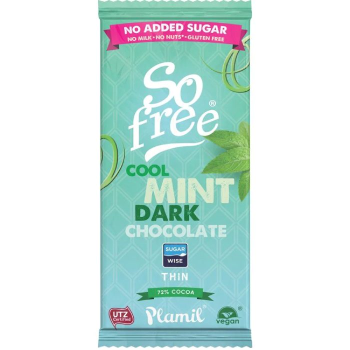 Plamil - So Free No Added Sugar Dark Chocolate Cool Mint, 35g