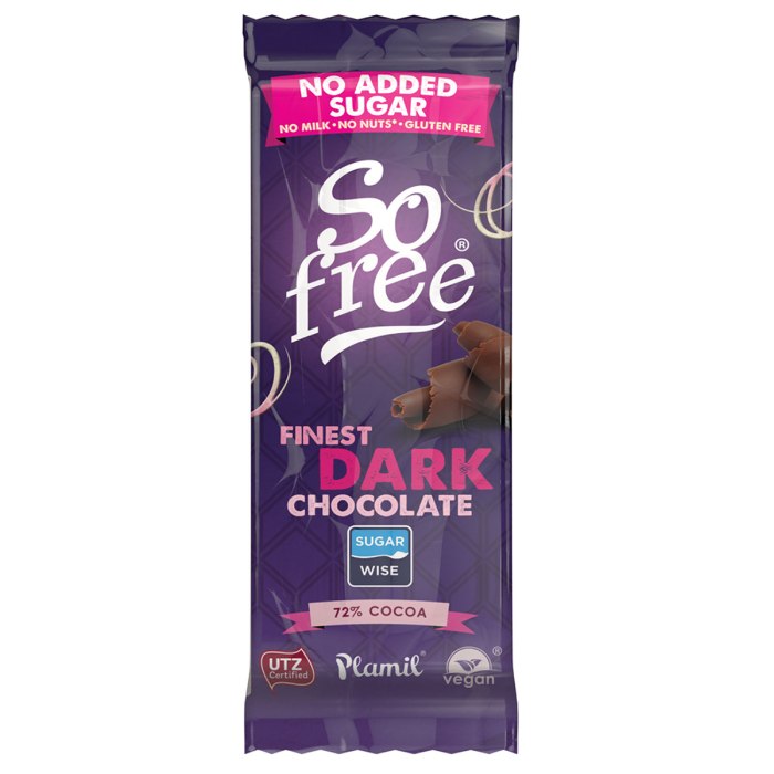 Plamil - So Free No Added Sugar Dark Chocolate Finest Original, 35g
