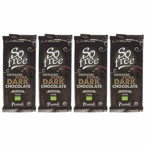 Plamil - So Free Organic 87% Cocoa Extra Dark Chocolate Thin Bar, 80g | Multiple Sizes