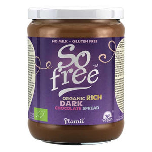 Plamil - So Free Organic Rich Dark Chocolate Spread, 275g | Multiple Sizes
