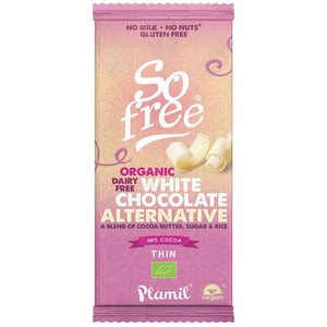 Plamil - So Free Organic White Chocolate Alternative Thin Bar, 70g | Multiple Sizes