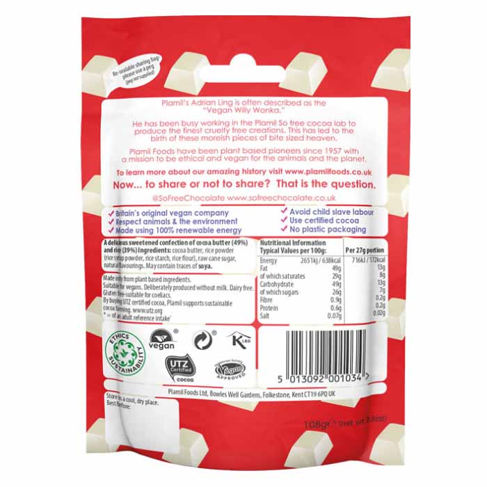 Plamil - So Free Vegan Cocoa Bites, 108g | Multiple Options - PlantX UK