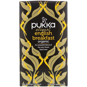 Pukka - Organic Elegant English Breakfast Tea, 20 Bags | Pack of 4