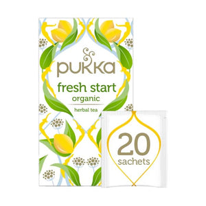 Pukka - Organic Fresh Start Herbal Tea, 20 Sachets | Pack of 4