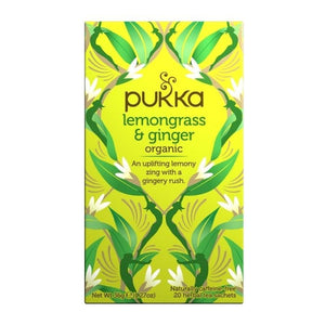 Pukka - Organic Lemongrass & Ginger Tea, 20 Bags | Pack of 4