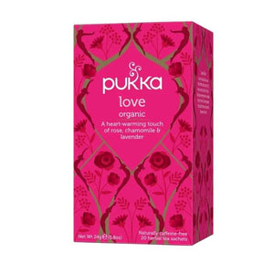Pukka - Organic Love Rose & Chamomile Herbal Tea, 20 Bags | Pack of 4