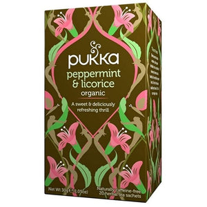 Pukka - Organic Peppermint & Licorice Tea, 20 Bags | Pack of 4
