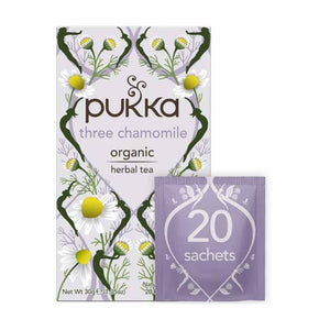 Pukka - Organic Three Chamomile Herbal Tea, 20 Bags | Pack of 4