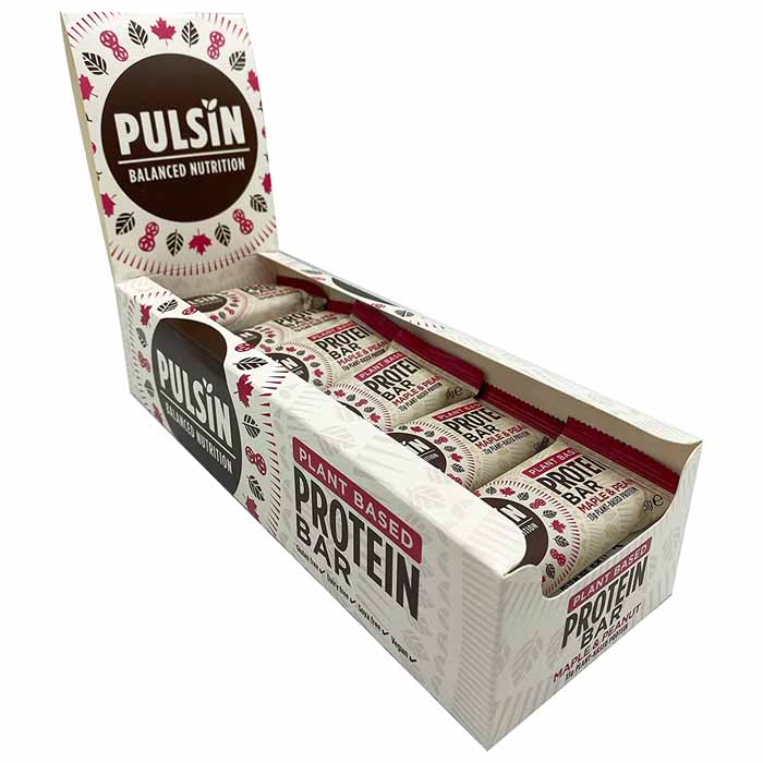 Pulsin - Protein Bars - Maple & Peanut 18-Pack, 50g 