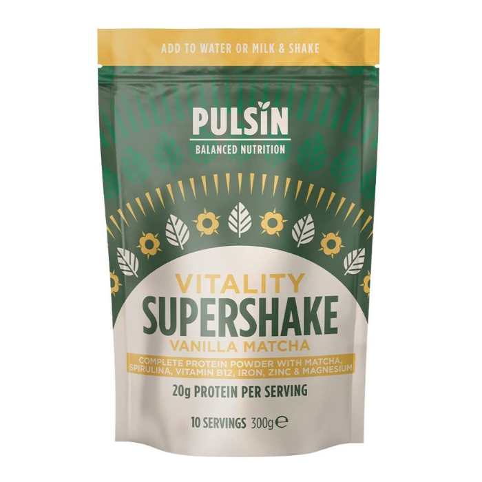Pulsin' - Supershakes, Vitality Vanilla Matcha - 300g - Front