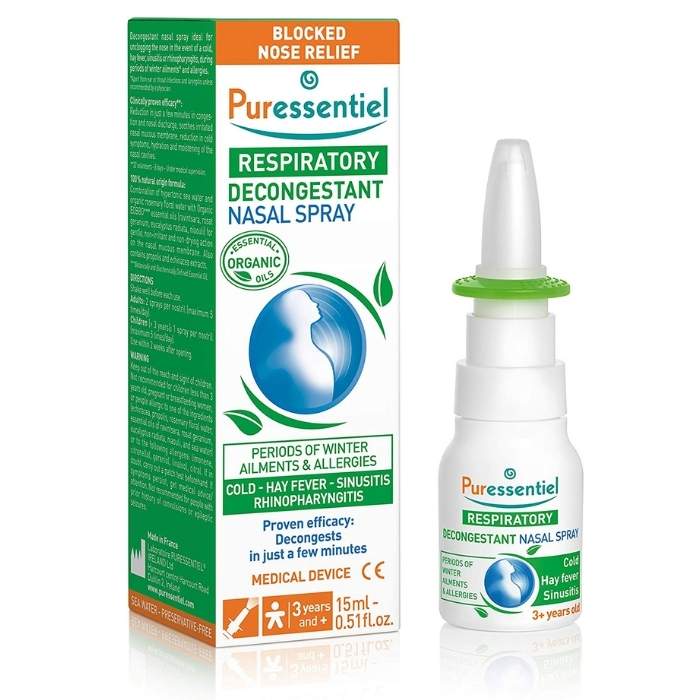 Puressentiel - Respiratory Decongestant Nasal Spray, 15ml - front