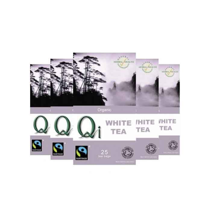 Qi Organic - Organic and Fairtrade White Tea, 25 Bags  Pack of 6