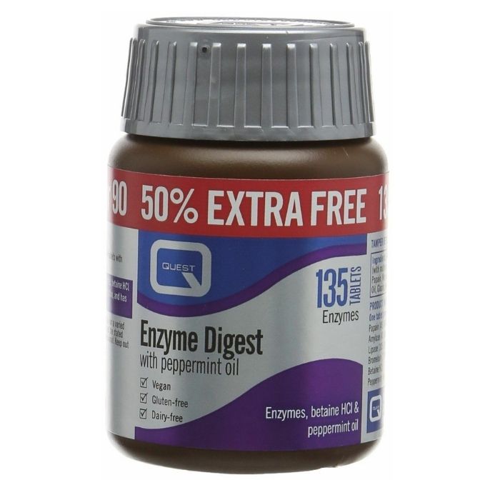 Quest Vitamins - Enzyme Digestive Aid, 90+45 tablets - front