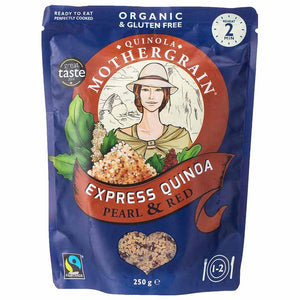 Quinoa Mothergrain - Organic Fairtrade Express Quinoa Pearl & Red, 250g