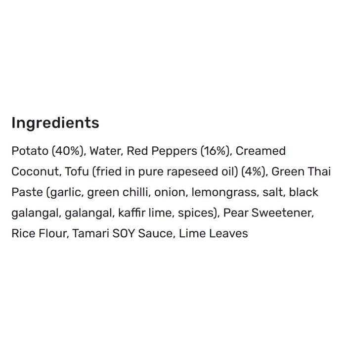 RIFCo - Organic Thai Green Curry, 400g - back