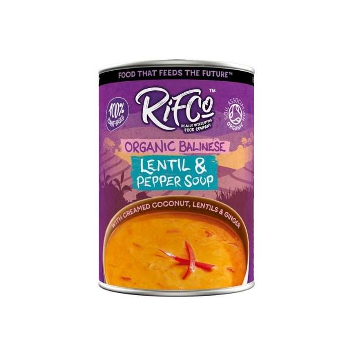 RIFco - Organic Balinese Lentil & Pepper Soup, 400g - front