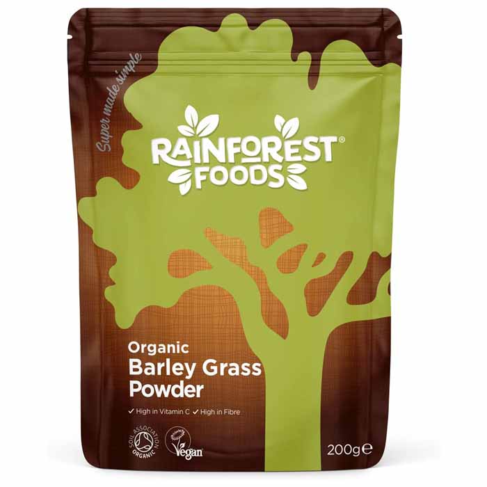 Rainforest Foods - Organic New Zealand Barley Grass Powder, 200g