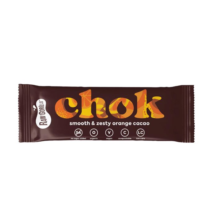 Raw Gorilla - Keto Chocolate, 35g - Smooth & Zesty Orange Cacao (1 Pack)
