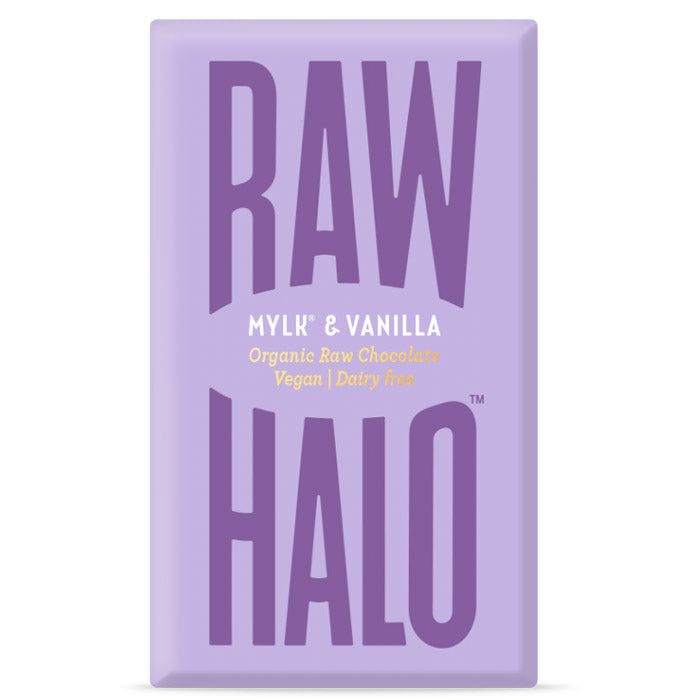 Raw Halo - Organic Mylk Raw Chocolate - Mylk & Vanilla (22g) 1 Bar