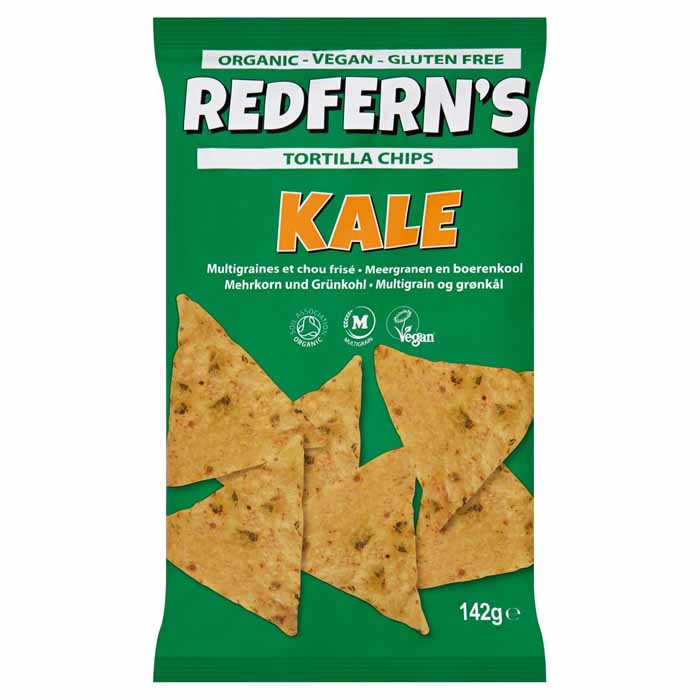 Redferns - Organic Multigrain Tortilla Chips - Kale (1-Pack), 142g