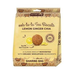 Rhythm108 - Organic Lemon, Ginger & Chai Biscuit Share Bag, 135g