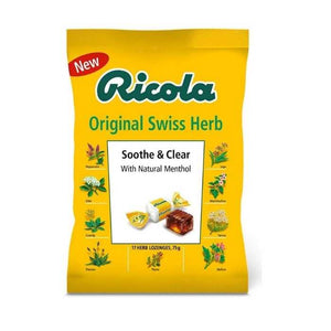 Ricola - Sooth & Clear Original Swiss Herb Lozenges, 75g | Pack of 12