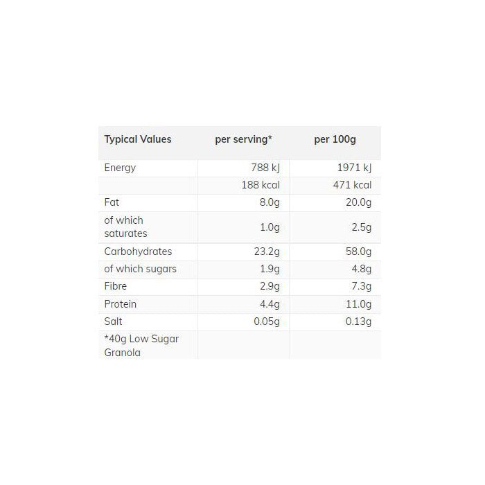 Rude Health - Granola - Low Sugar Almond & Hazelnut, 400g - back