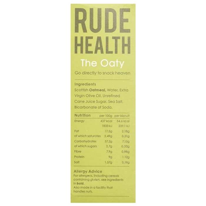 Rude Health - Oaty Biscuits The Oaty, 200g - back