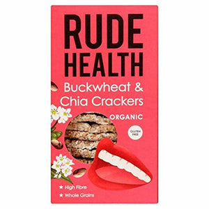 Rude Health - Organic Buckwheat & Chia Crackers, 100g | Pack of 8