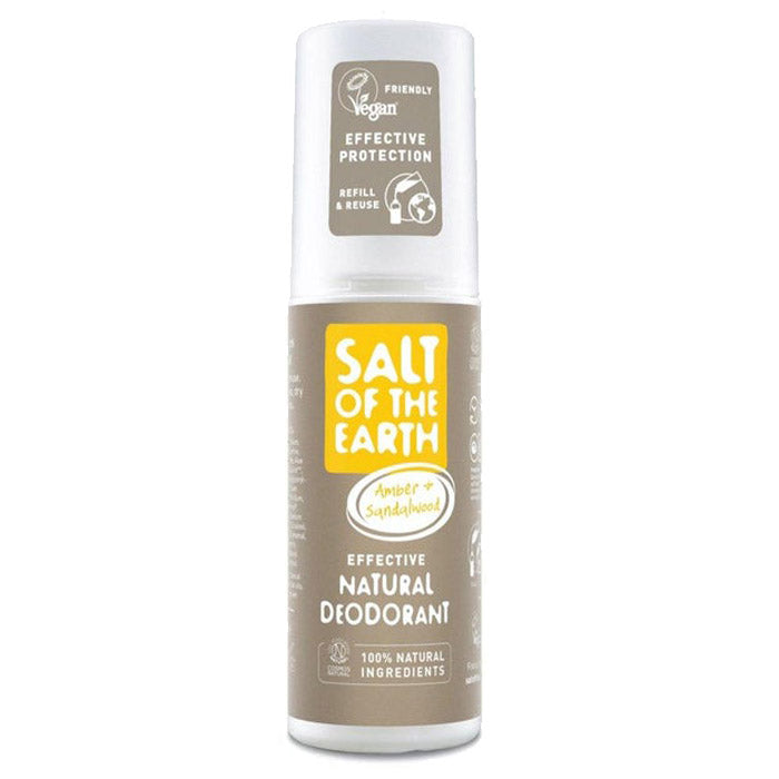 Salt Of The Earth - Deodorant Sprays - Amber & Sandalwood, 100ml