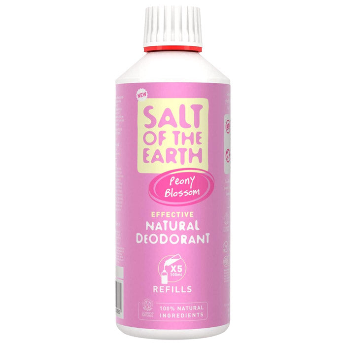 Salt Of The Earth - Natural Deodorant Spray Refills - Peony Blossom ,500ml
