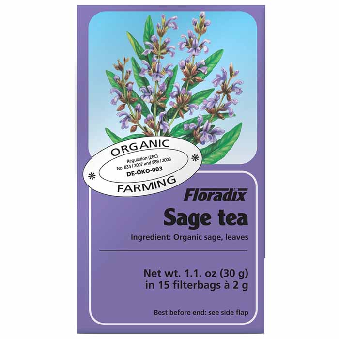 Salus Haus - Organic Sage Herbal Tea, 15 Bags